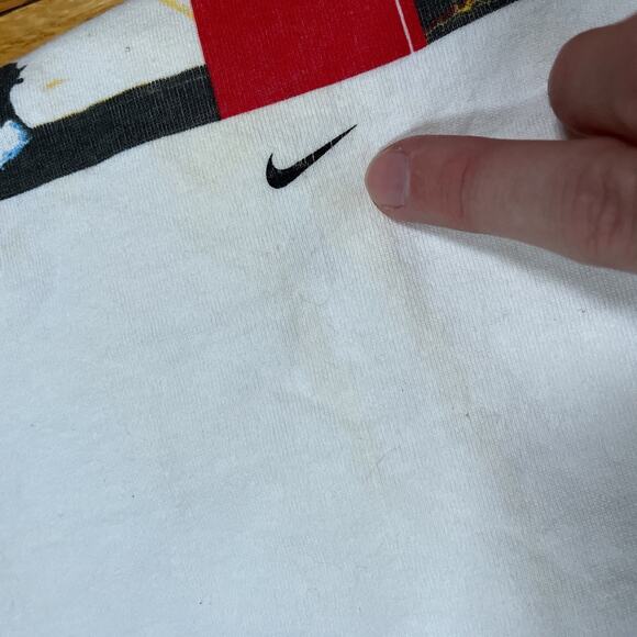 Vintage Agassi vs Sampras Nike Lipton Tennis T Shirt 90s Medium Made in USA - Picture 9 of 9